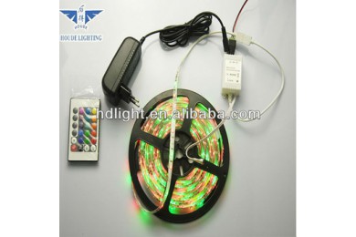 RGB single color 3528SMD 12V 60leds/M 5M flexible Led Strip with music controller kit